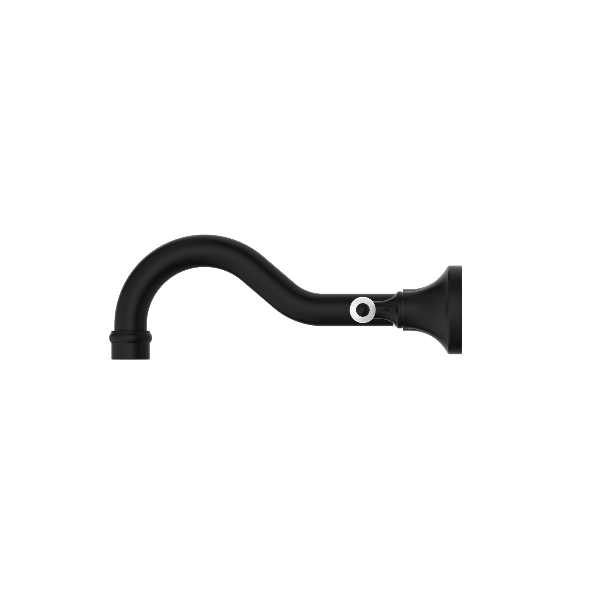 York Wall Basin Set With White Porcelain Lever Matte Black