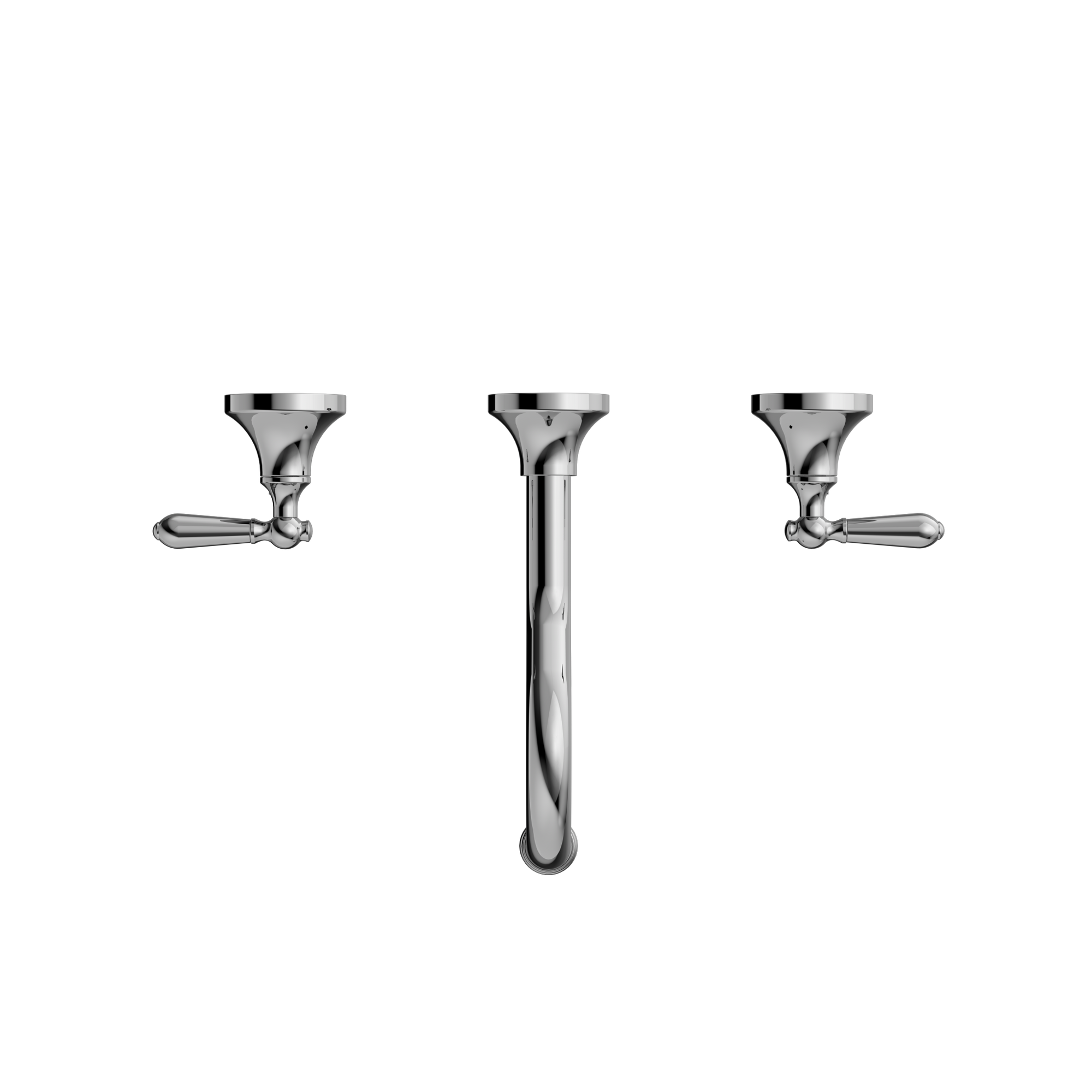 York Wall Basin Set With Metal Lever Chrome