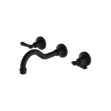 York Wall Basin Set With Metal Lever Matte Black
