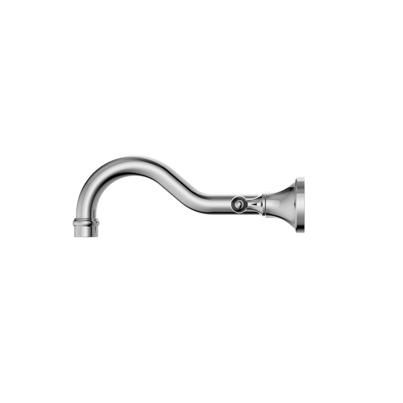 York Wall Basin Set With Black Porcelain Lever Chrome