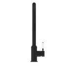 York Pull Out Sink Mixer With Vegie Spray Function With White Porcelain Lever Matte Black