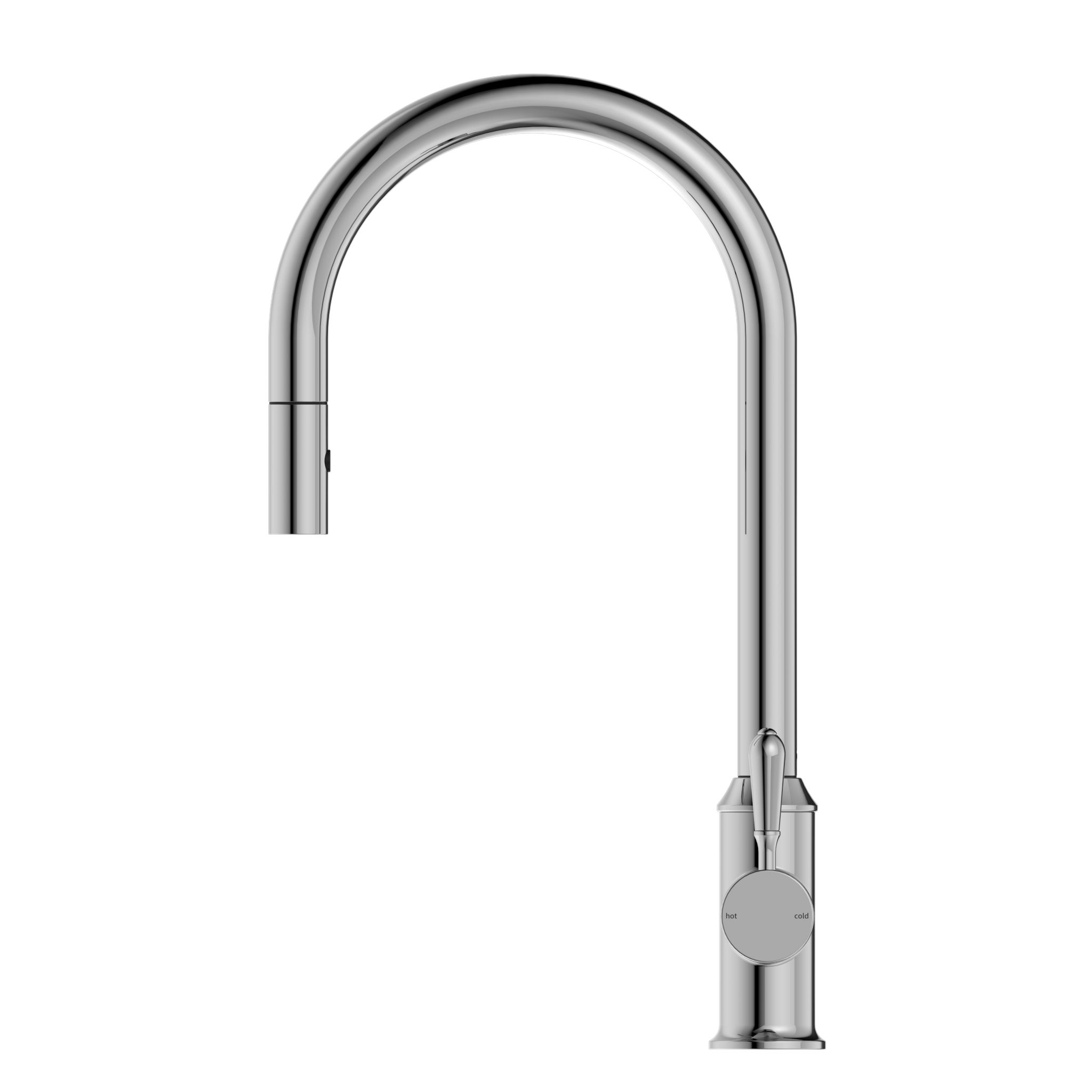 York Pull Out Sink Mixer With Vegie Spray Function With Metal Lever Chrome
