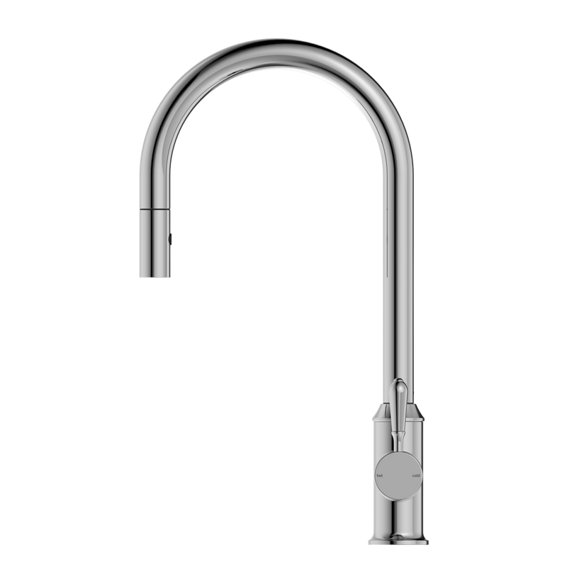 York Pull Out Sink Mixer With Vegie Spray Function With Metal Lever Chrome