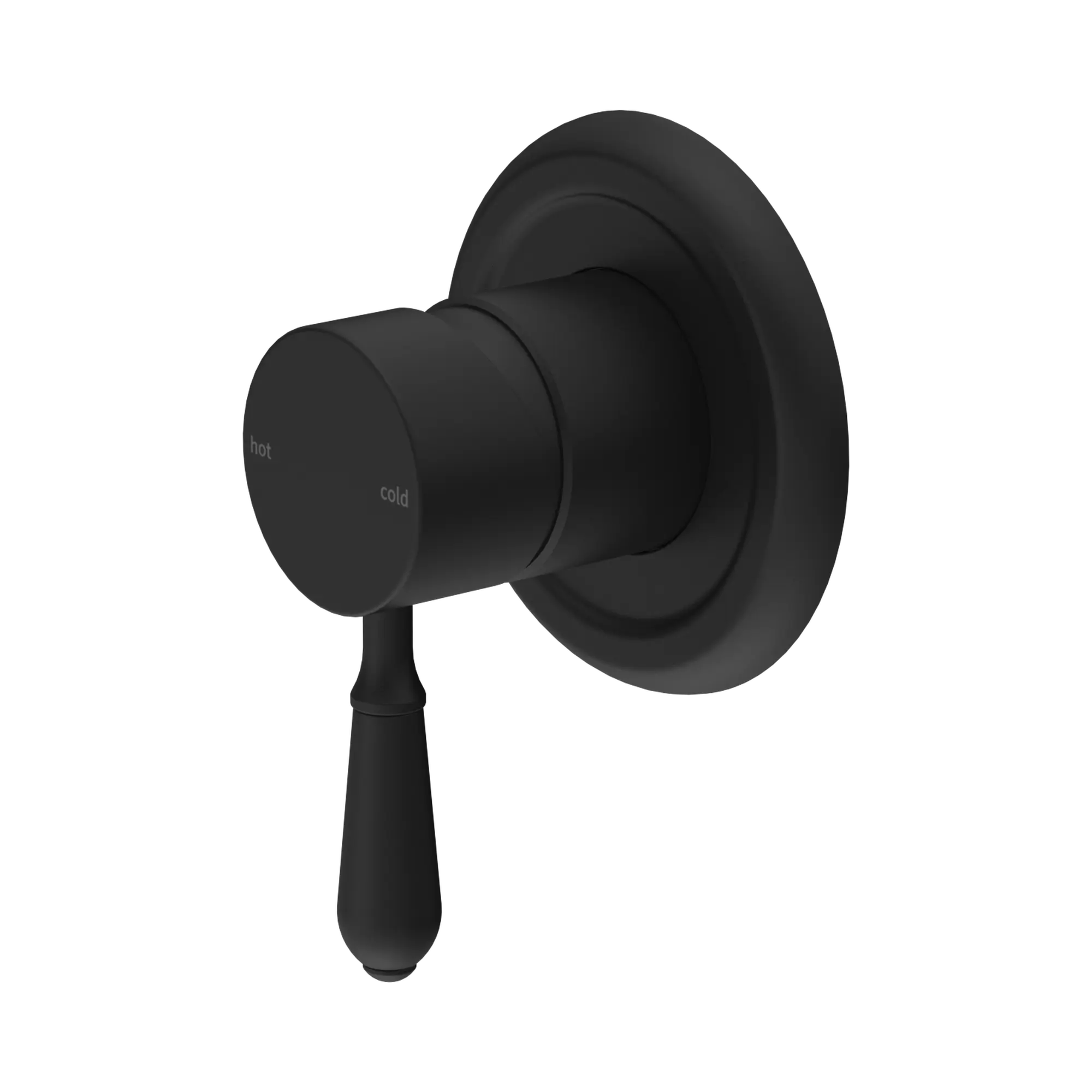 York Shower Mixer With Metal Lever Matte Black