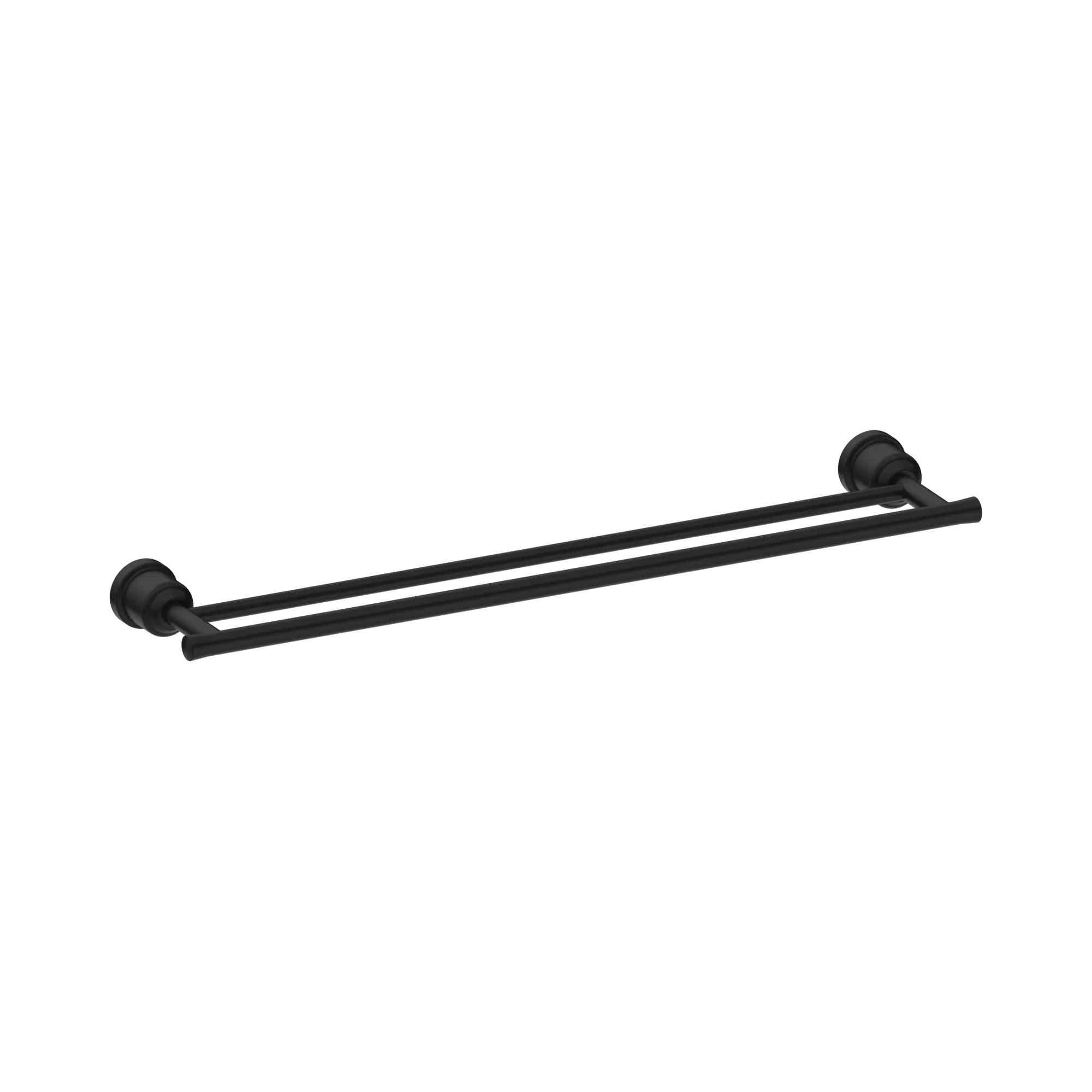 York Double Towel Rail 600mm Matte Black