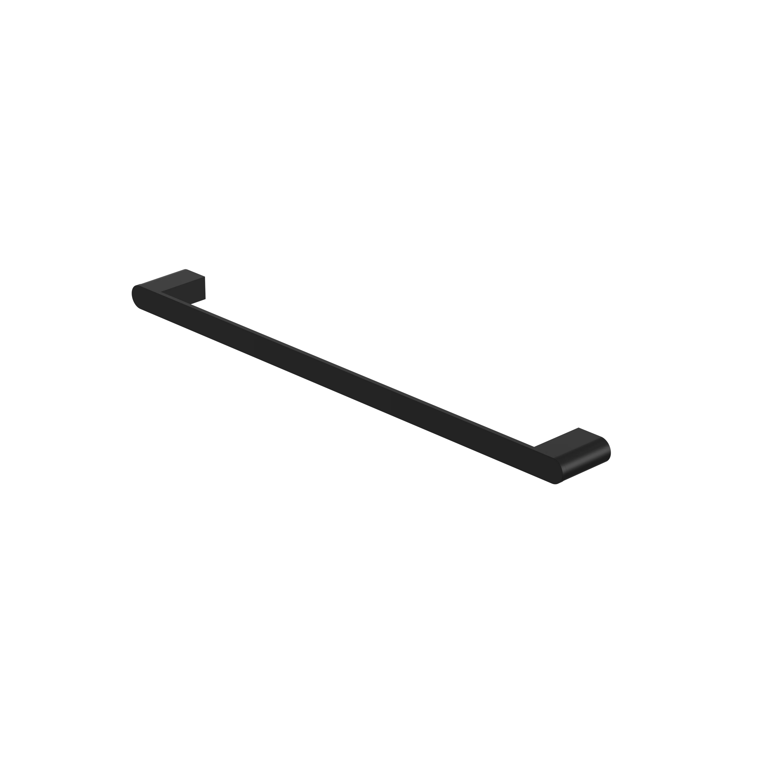 Bianca Single Towel Rail 600mm Matte Black