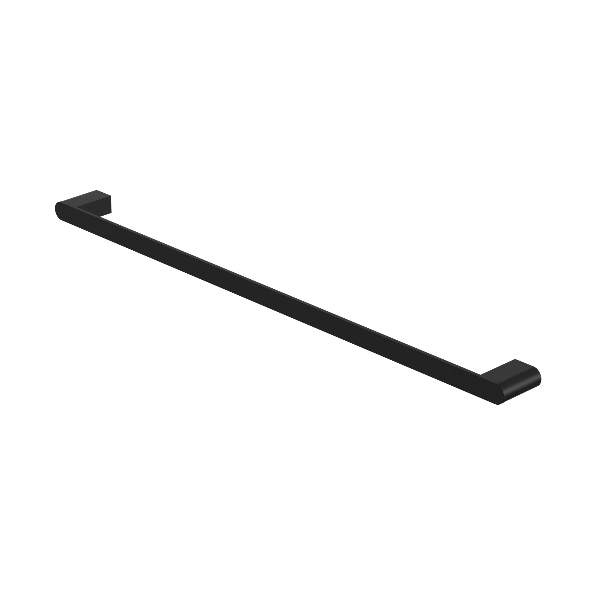 Bianca Single Towel Rail 800mm Matte Black