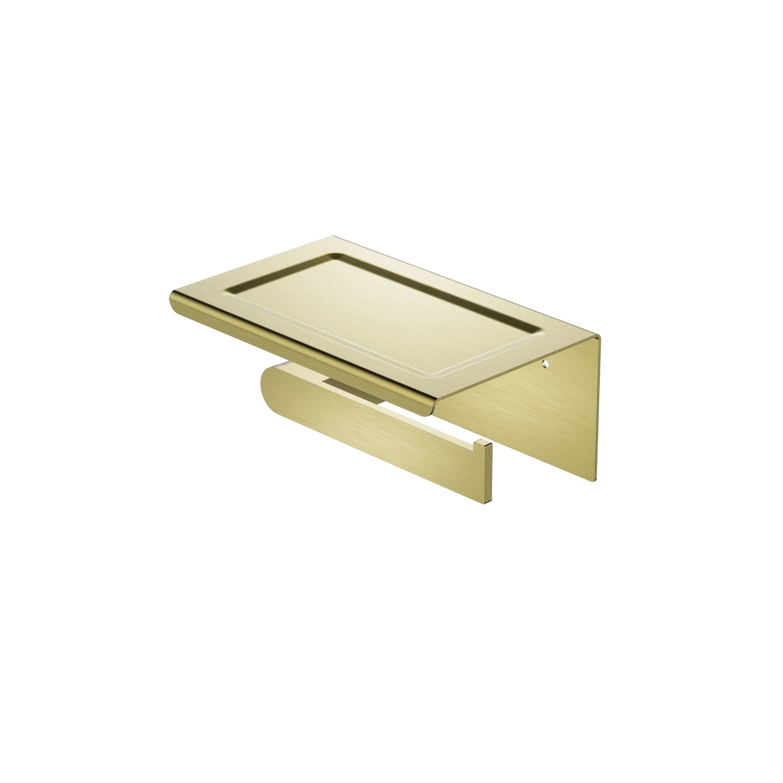 Bianca Toilet Roll Holder With Phone Holder Brushed Gold
