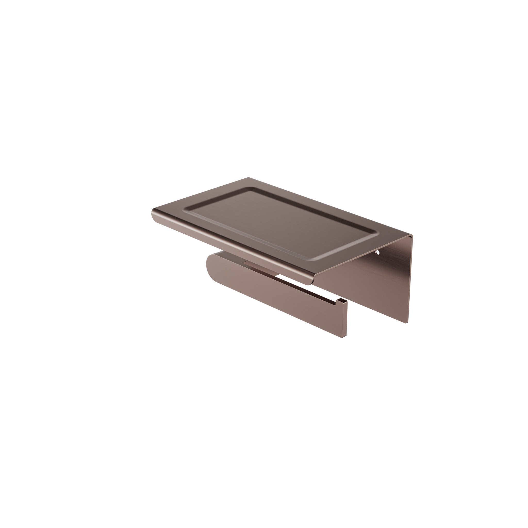 Bianca Toilet Roll Holder With Phone Holder Brushed Bronze