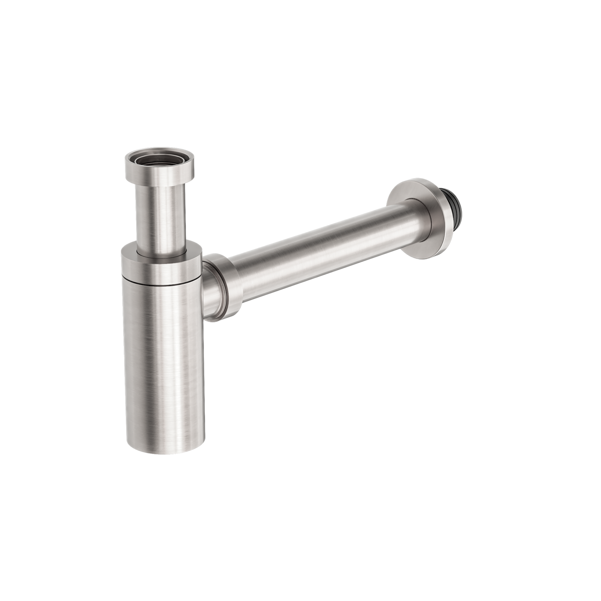 40mm Round Bottle Trap Brushed Nickel