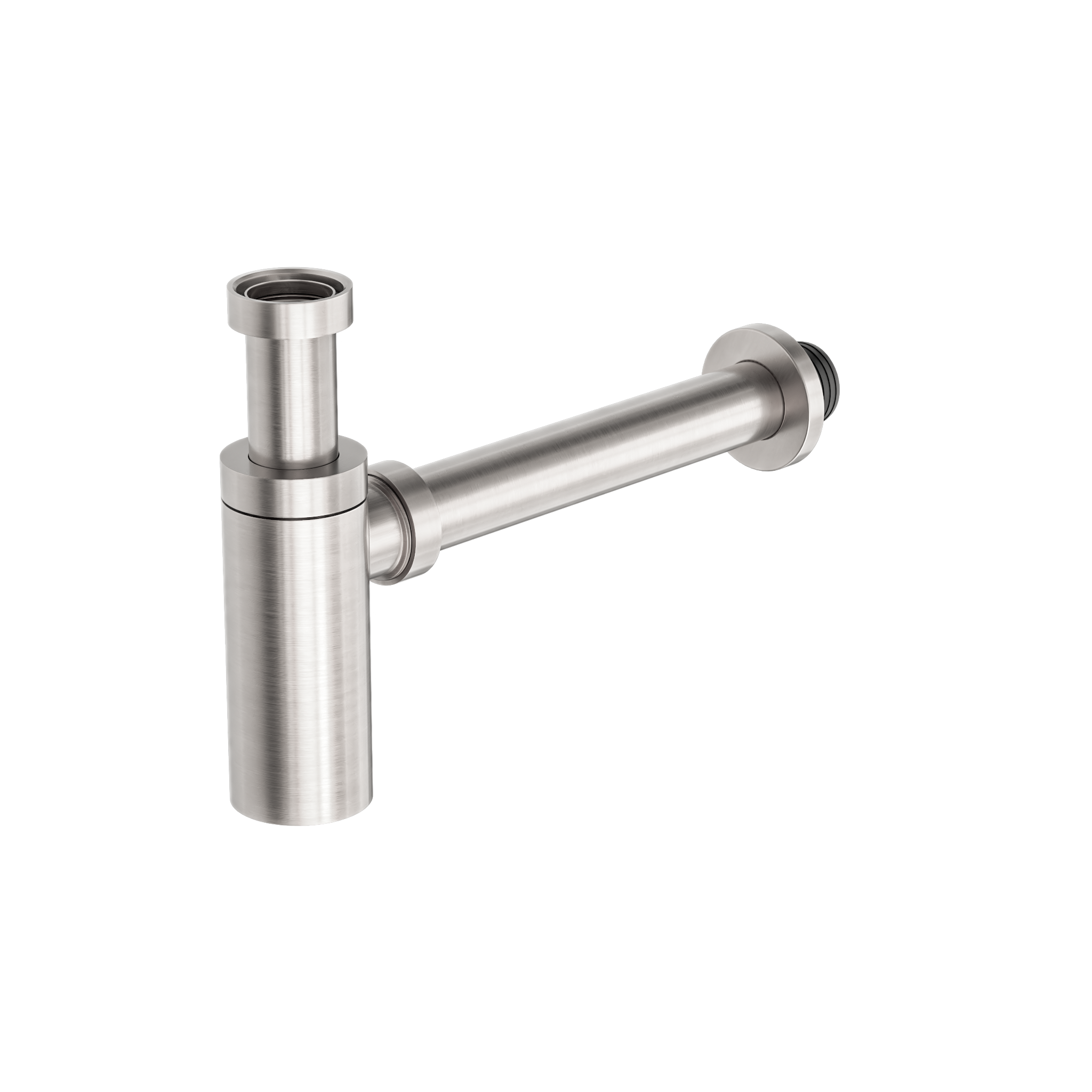 40mm Round Bottle Trap Brushed Nickel