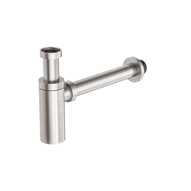 40mm Round Bottle Trap Brushed Nickel