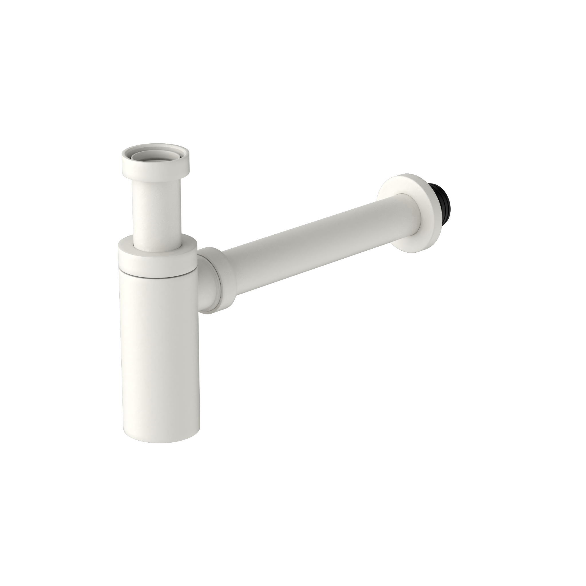 40mm Round Bottle Trap Matte White