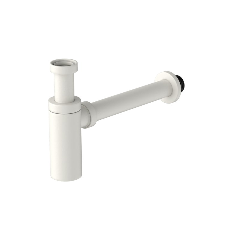 40mm Round Bottle Trap Matte White