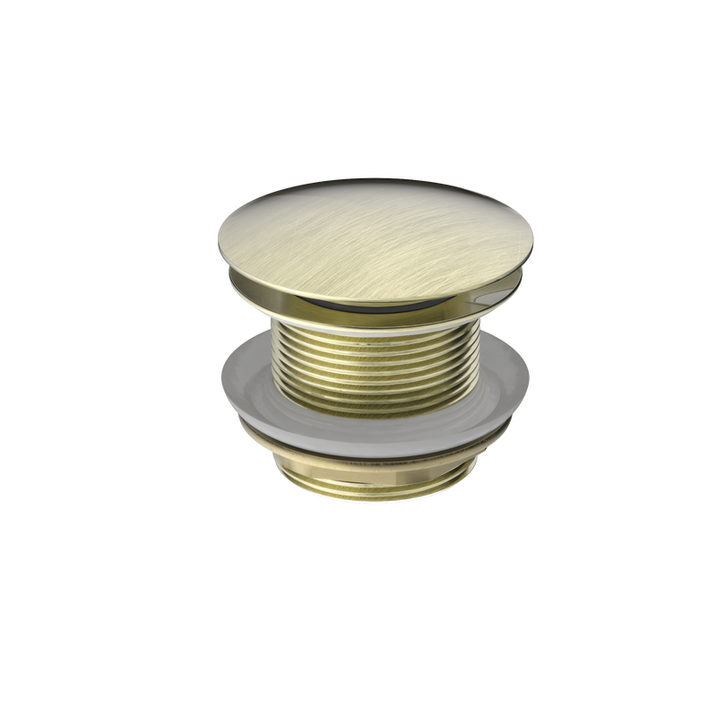 40mm Bath Pop-Up Plug With Removable Waste No Overflow Aged Brass