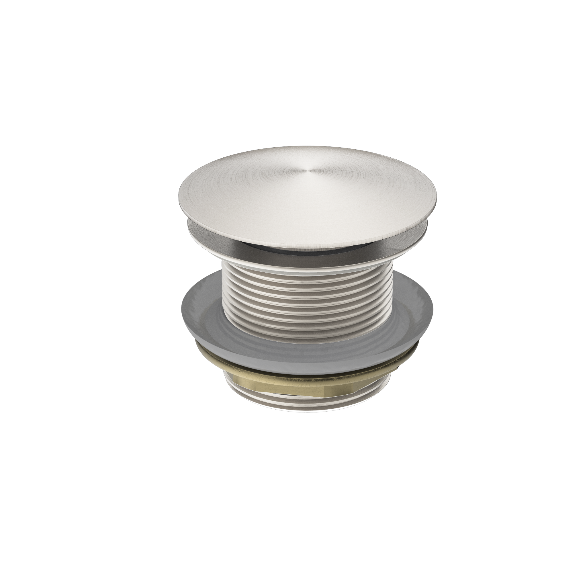 40mm Bath Pop-Up Plug With Removable Waste No Overflow Brushed Nickel