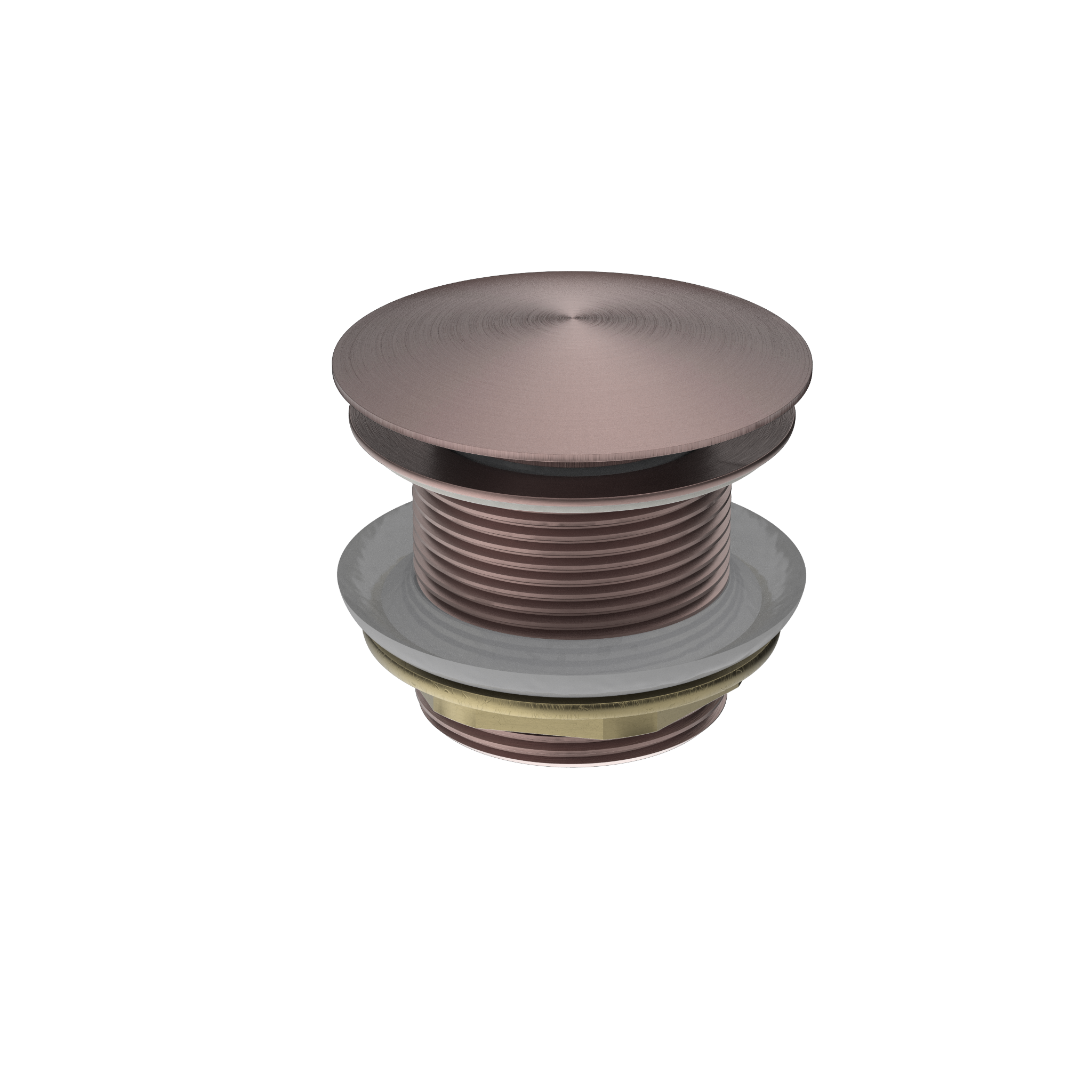40mm Bath Pop-Up Plug With Removable Waste No Overflow Brushed Bronze