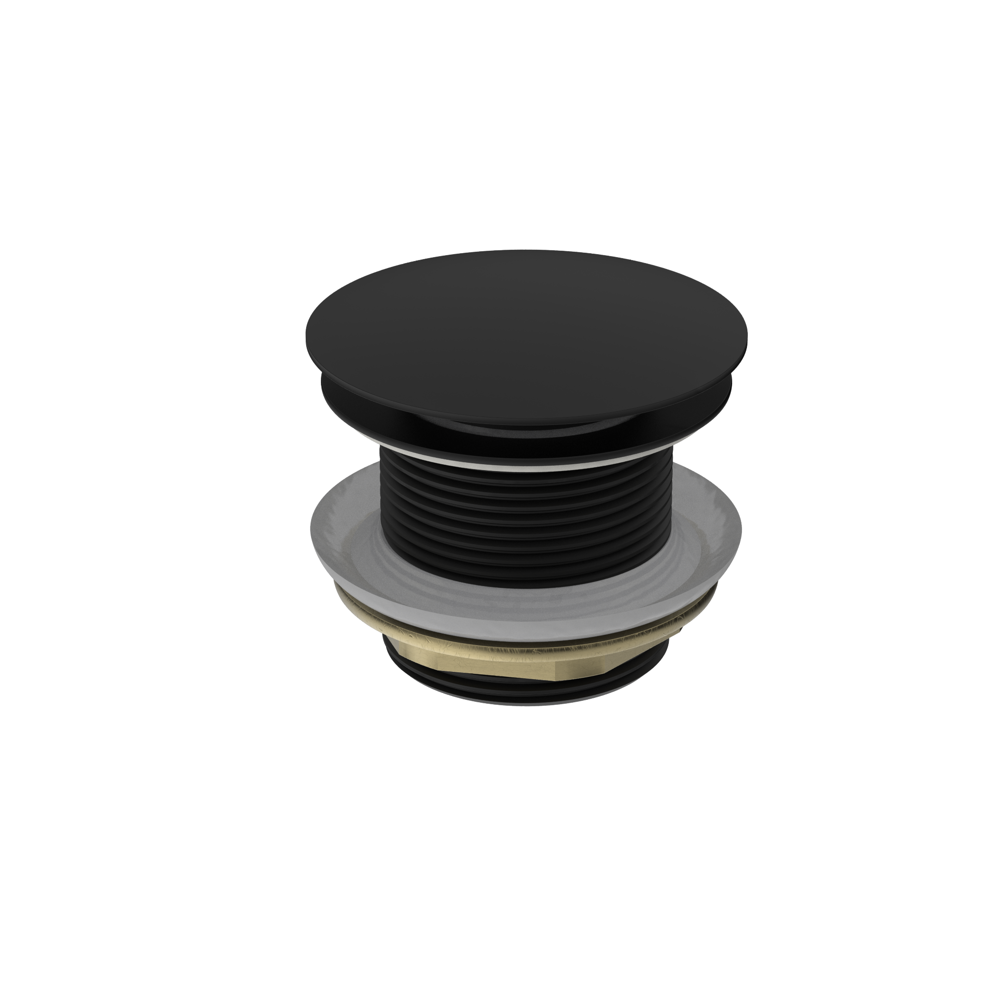 40mm Bath Pop-Up Plug With Removable Waste No Overflow Matte Black