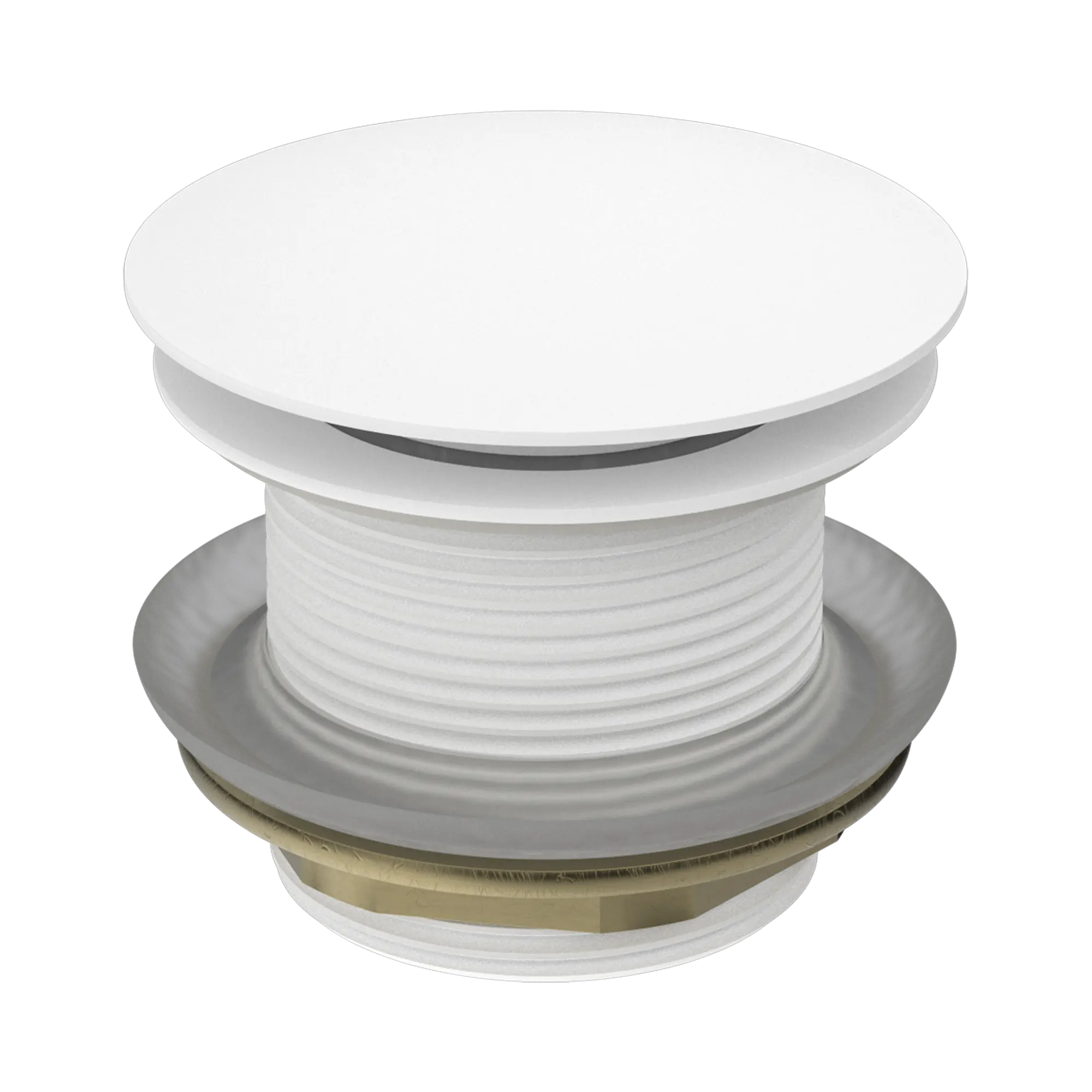 40mm Bath Pop-Up Plug With Removable Waste No Overflow Matte White