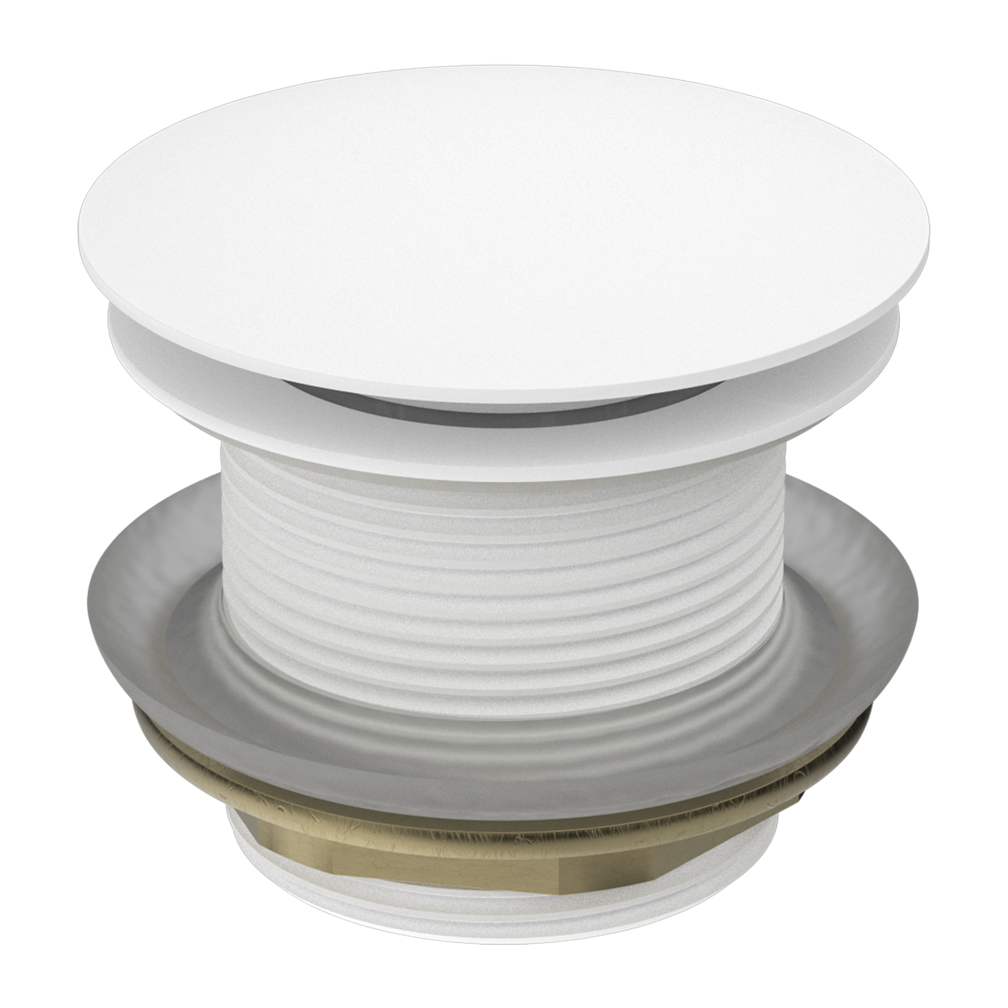 40mm Bath Pop-Up Plug With Removable Waste No Overflow Matte White