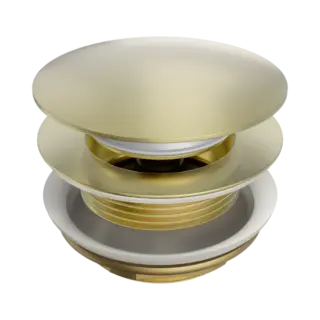 Short Pop Up Bath Waste 40mm Brushed Gold