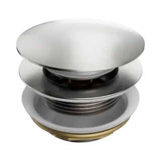 Short Pop Up Bath Waste 40mm Brushed Nickel