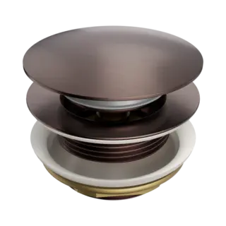 Short Pop Up Bath Waste 40mm Brushed Bronze
