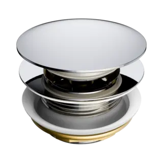 Short Pop Up Bath Waste 40mm Chrome