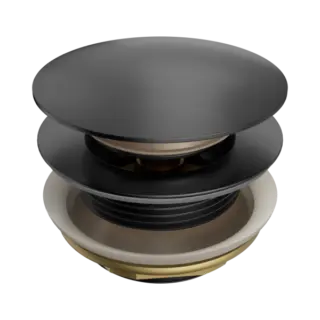 Short Pop Up Bath Waste 40mm Gun Metal