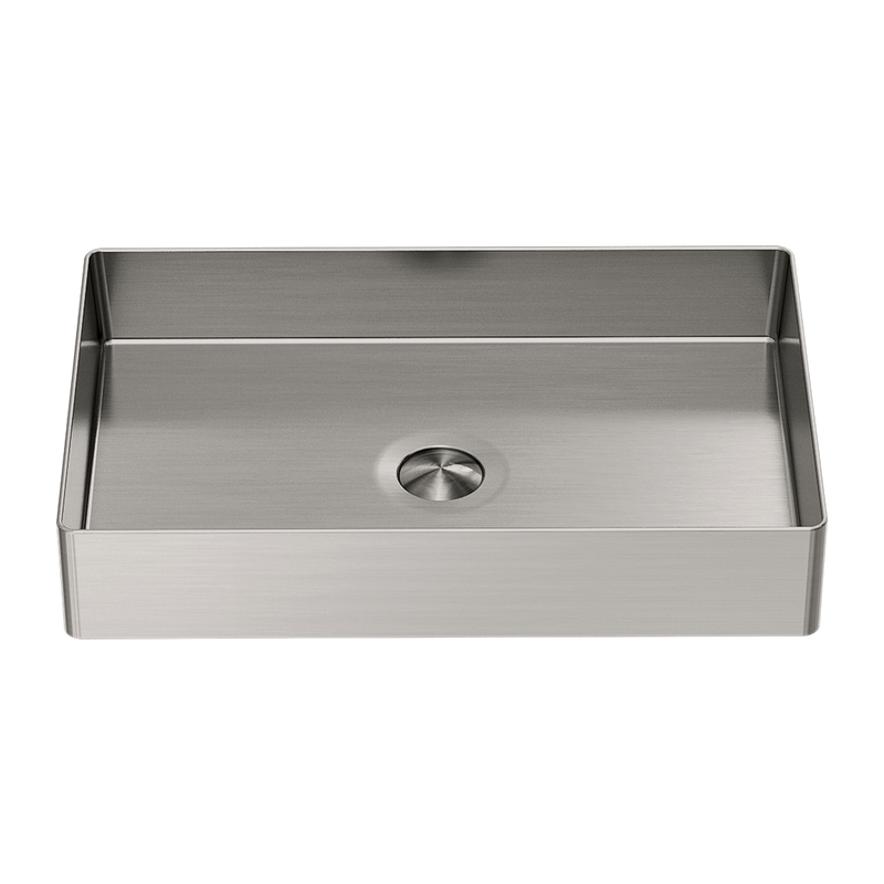 Opal Rectangle Stainless Steel Basin Brushed Nickel