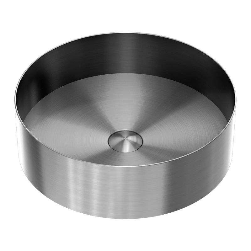 Opal Round 400mm Stainless Steel Basin Graphite