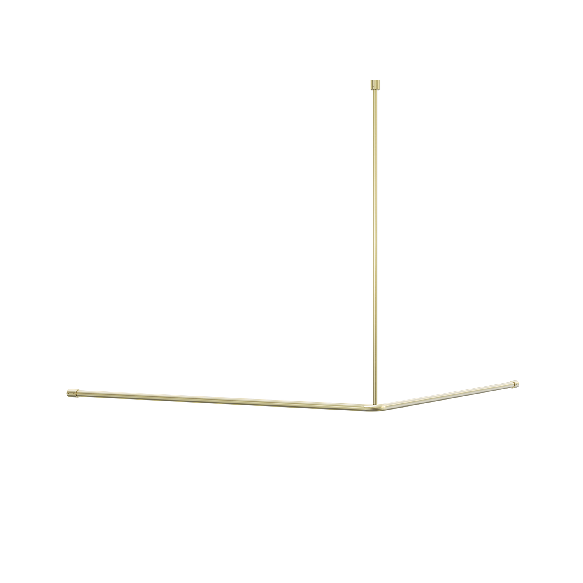 Mecca Care Curtain Rail 1200x1200mm 90 Degree Brushed Gold