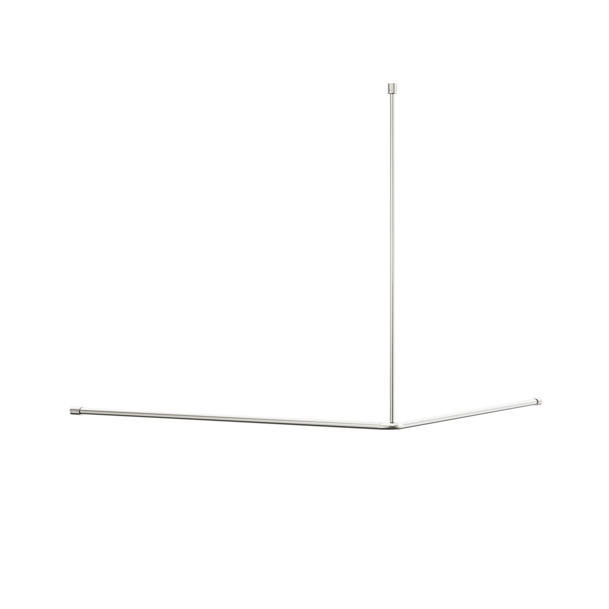 Mecca Care Curtain Rail 1200x1200mm 90 Degree Brushed Nickel
