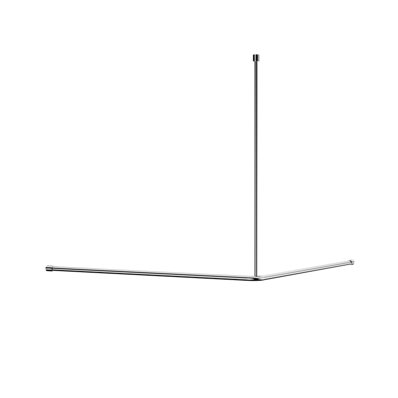 Mecca Care Curtain Rail 1200x1200mm 90 Degree Chrome