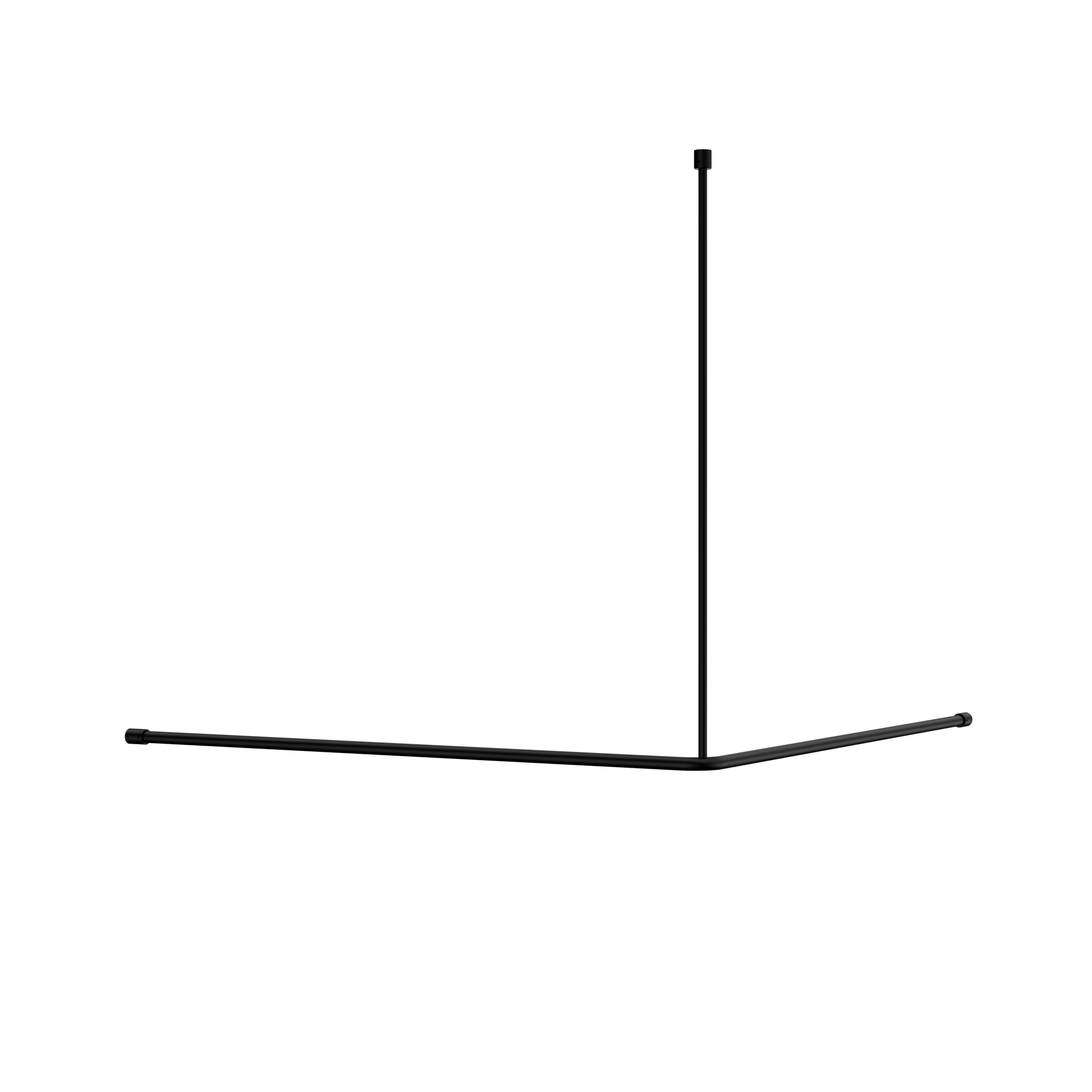 Mecca Care Curtain Rail 1200x1200mm 90 Degree Matte Black