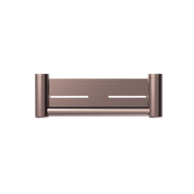 Mecca Care 25mm Grab Rail With Shelf 300mm Brushed Bronze