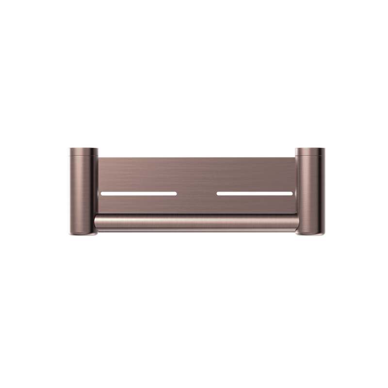 Mecca Care 25mm Grab Rail With Shelf 300mm Brushed Bronze