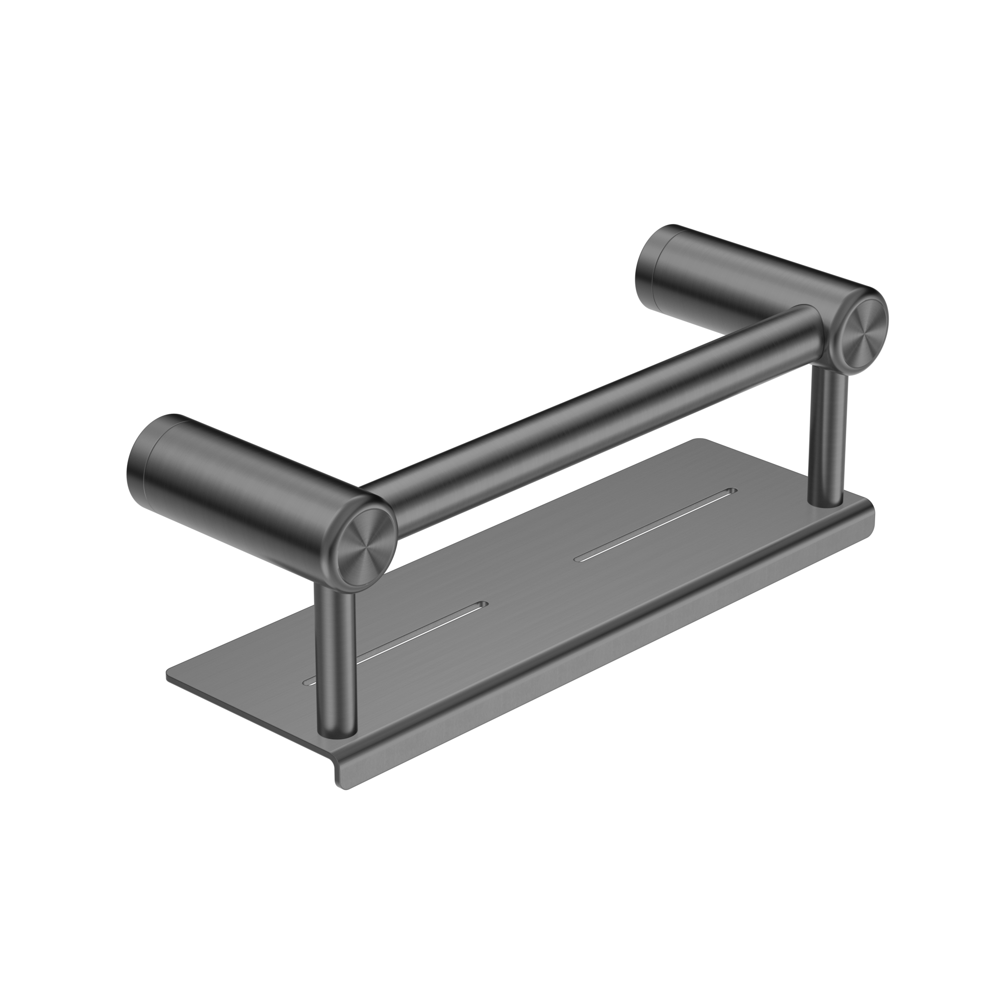 Mecca Care 25mm Grab Rail With Shelf 300mm Gun Metal