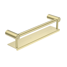 Mecca Care 25mm Grab Rail With Shelf 450mm Brushed Gold