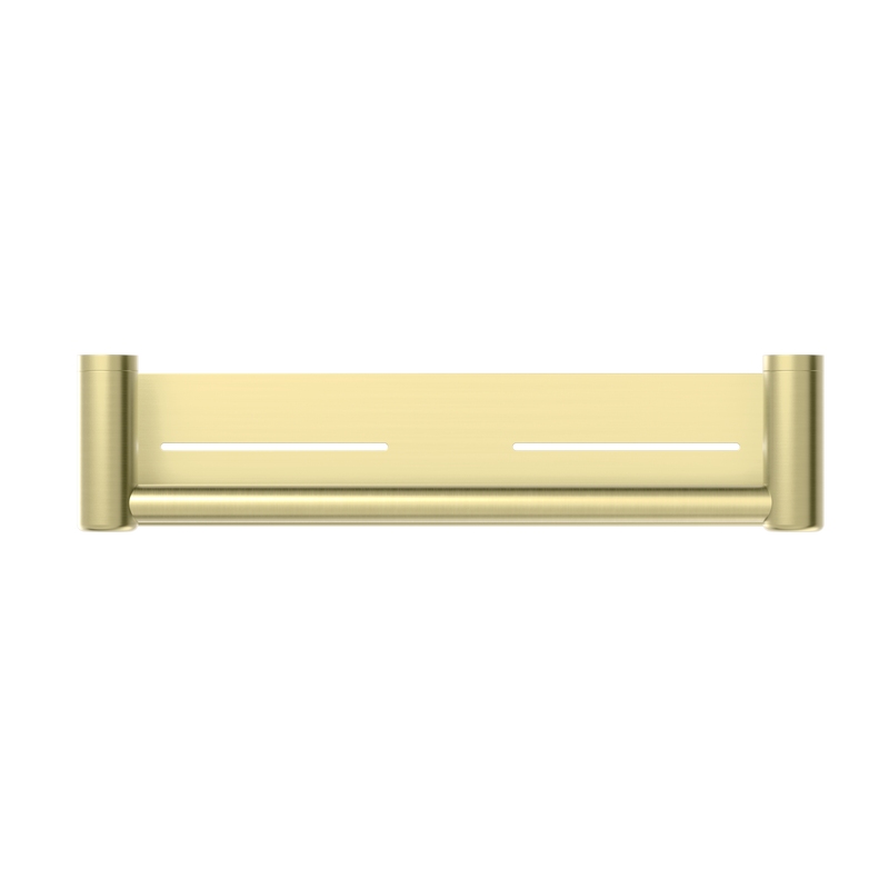 Mecca Care 25mm Grab Rail With Shelf 450mm Brushed Gold