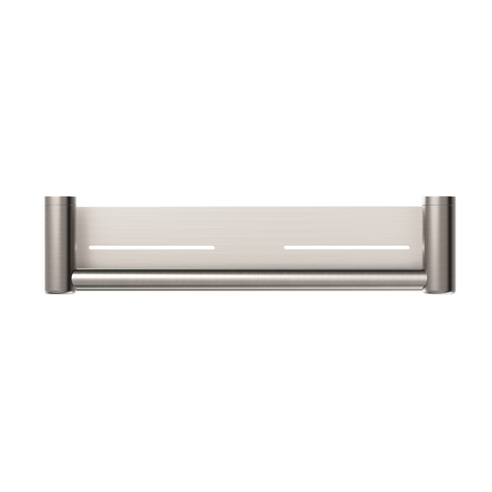 Mecca Care 25mm Grab Rail With Shelf 450mm Brushed Nickel