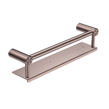 Mecca Care 25mm Grab Rail With Shelf 450mm Brushed Bronze