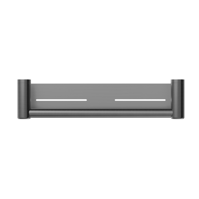 Mecca Care 25mm Grab Rail With Shelf 450mm Gun Metal