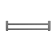 Mecca Care 25mm Double Towel Grab Rail 600mm Gun Metal