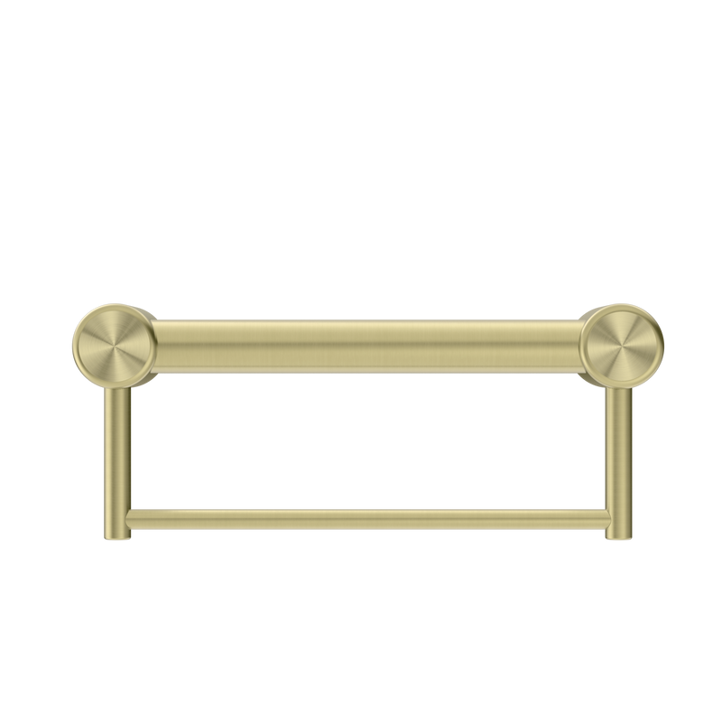 Mecca Care 32mm Grab Rail With Towel Holder 300mm Brushed Gold