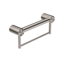 Mecca Care 32mm Grab Rail With Towel Holder 300mm Brushed Nickel