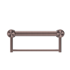 Mecca Care 32mm Grab Rail With Towel Holder 300mm Brushed Bronze