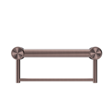 Mecca Care 32mm Grab Rail With Towel Holder 300mm Brushed Bronze