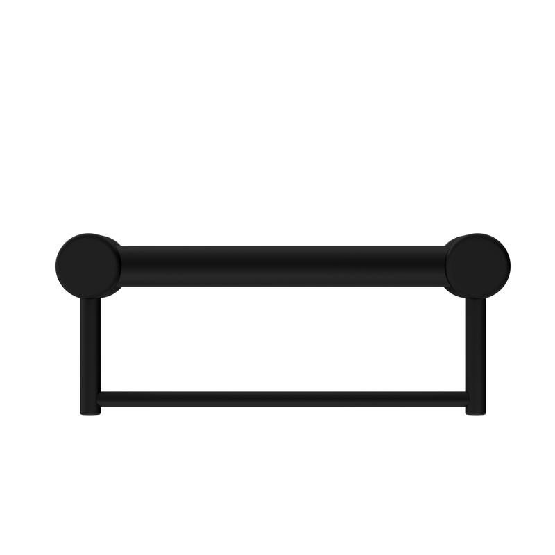 Mecca Care 32mm Grab Rail With Towel Holder 300mm Matte Black