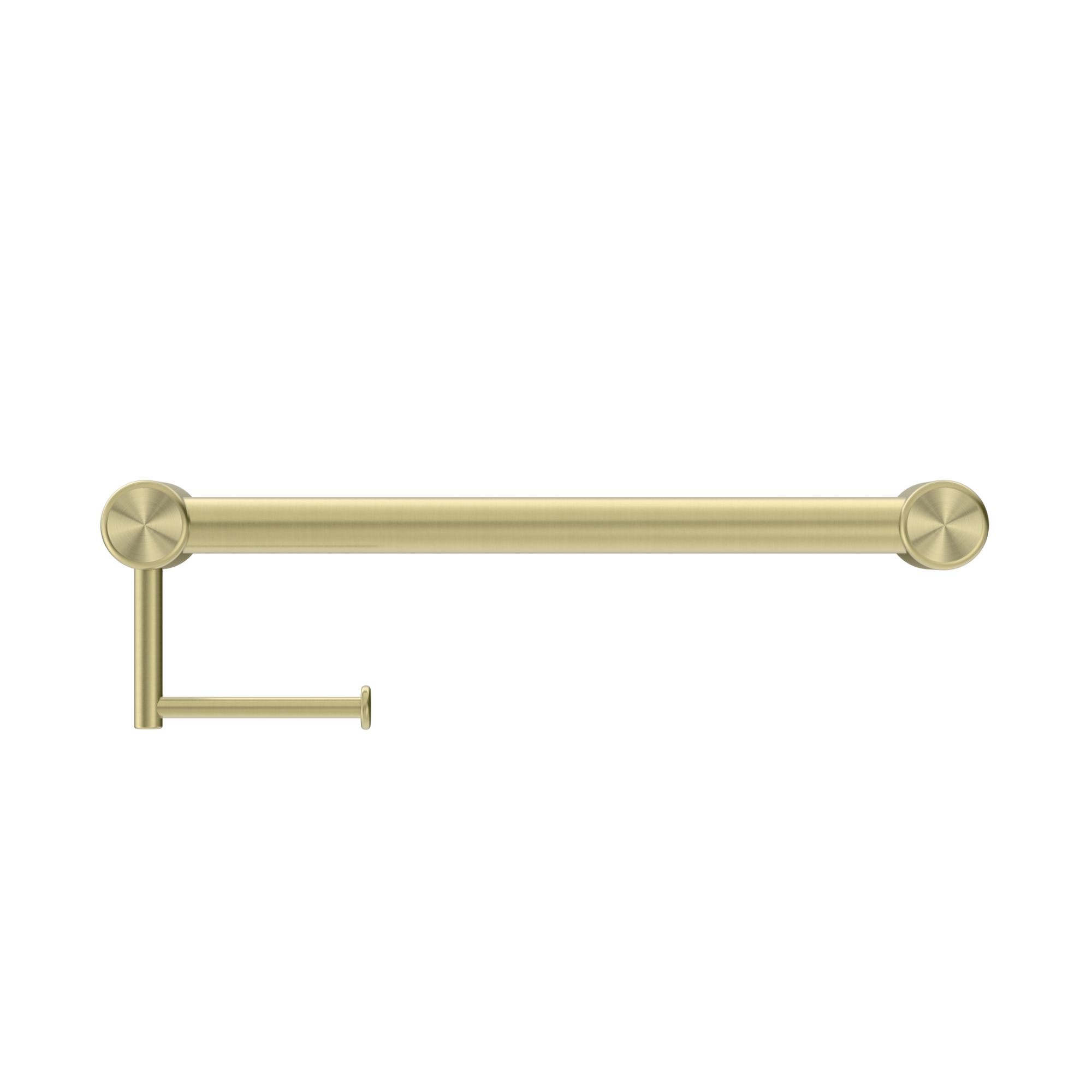 Mecca Care 32mm Grab Rail With Toilet Roll Holder 450mm Brushed Gold